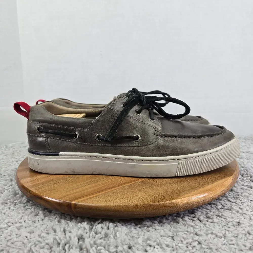 Sperry Men 10.5 Top Sider Gold Cup Gray Leather Casual Lifestyle Daily Boat Shoe